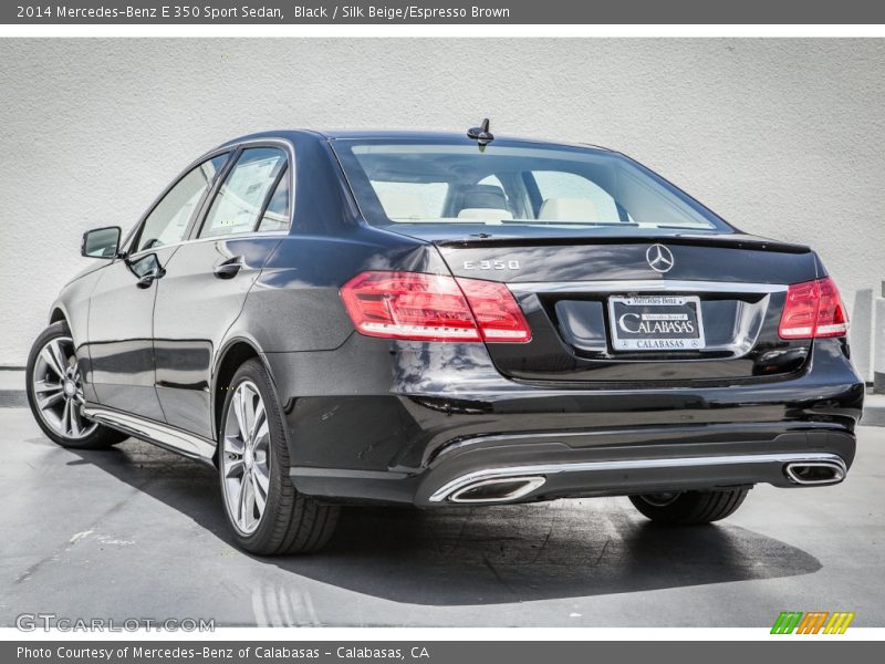 Black / Silk Beige/Espresso Brown 2014 Mercedes-Benz E 350 Sport Sedan