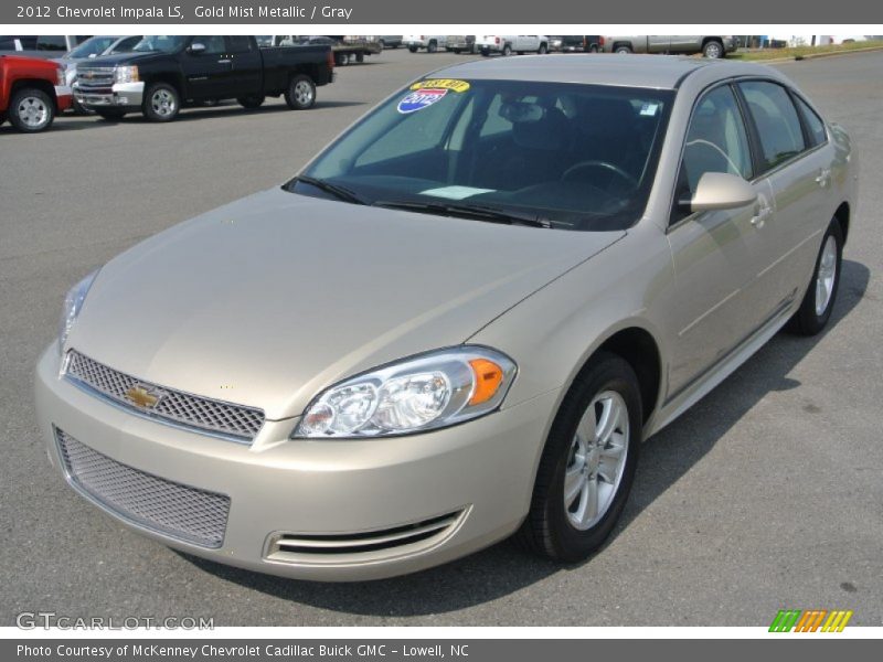 Gold Mist Metallic / Gray 2012 Chevrolet Impala LS