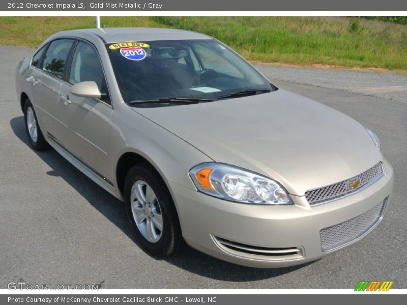 Gold Mist Metallic / Gray 2012 Chevrolet Impala LS