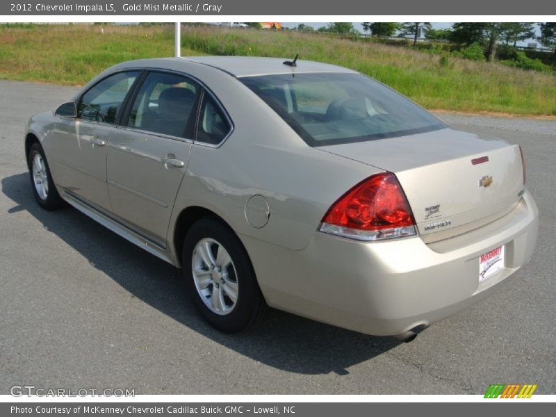 Gold Mist Metallic / Gray 2012 Chevrolet Impala LS