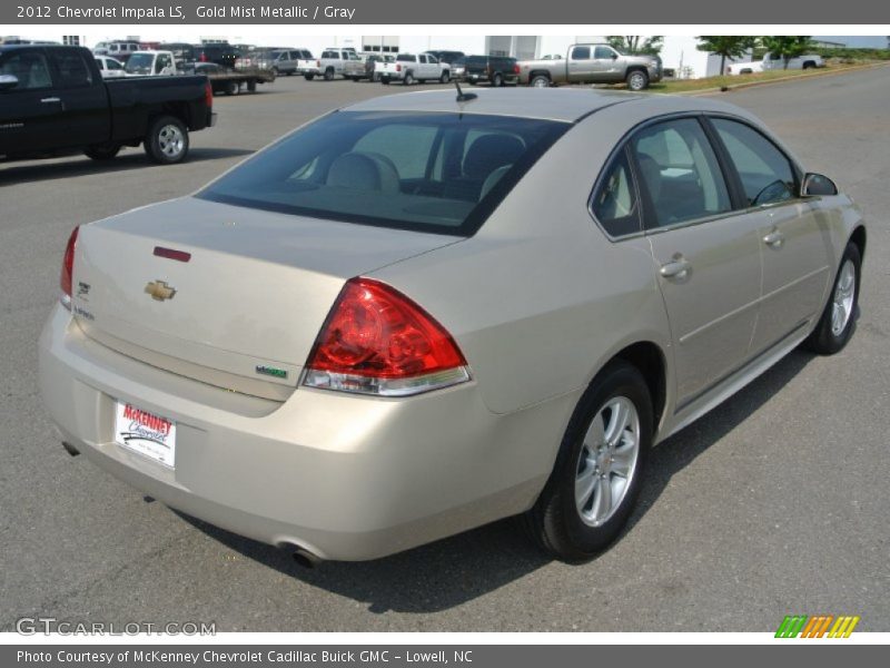 Gold Mist Metallic / Gray 2012 Chevrolet Impala LS