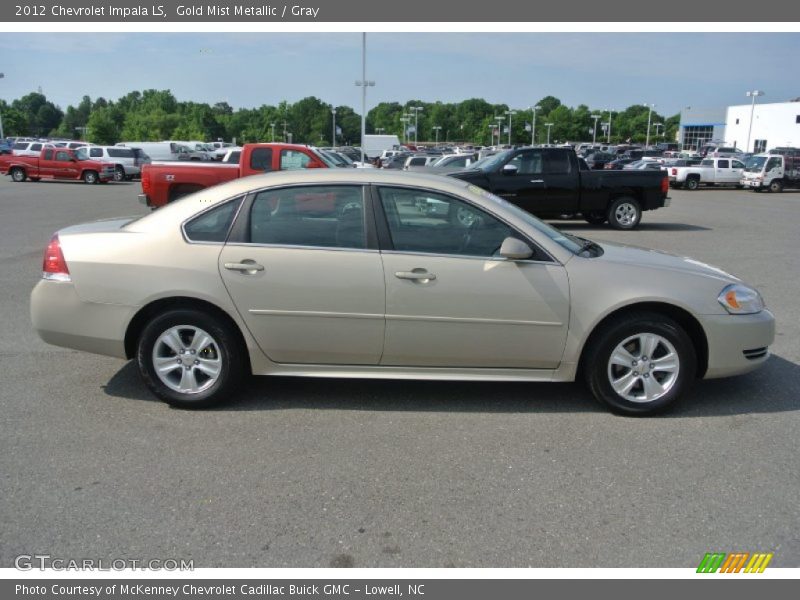 Gold Mist Metallic / Gray 2012 Chevrolet Impala LS