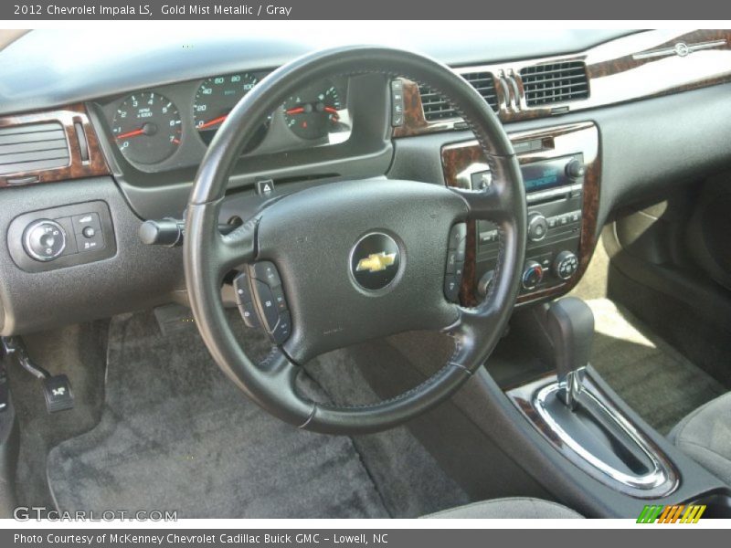 Gold Mist Metallic / Gray 2012 Chevrolet Impala LS