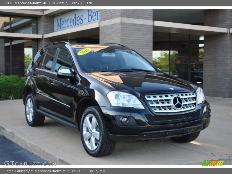 Black / Black 2010 Mercedes-Benz ML 350 4Matic
