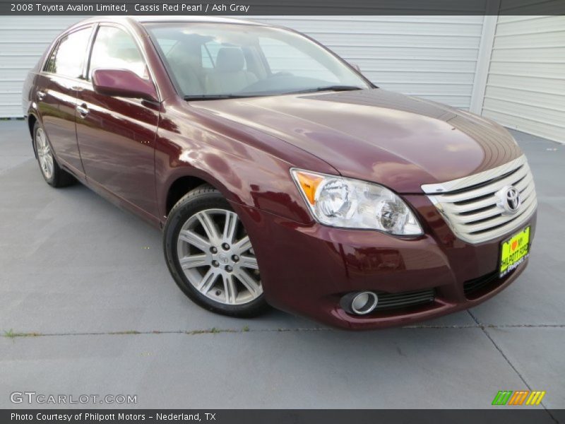 Cassis Red Pearl / Ash Gray 2008 Toyota Avalon Limited