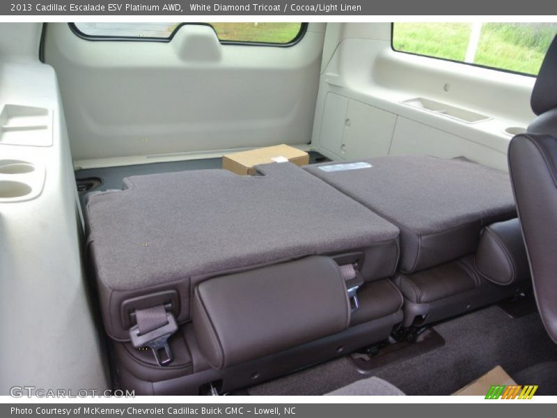 White Diamond Tricoat / Cocoa/Light Linen 2013 Cadillac Escalade ESV Platinum AWD