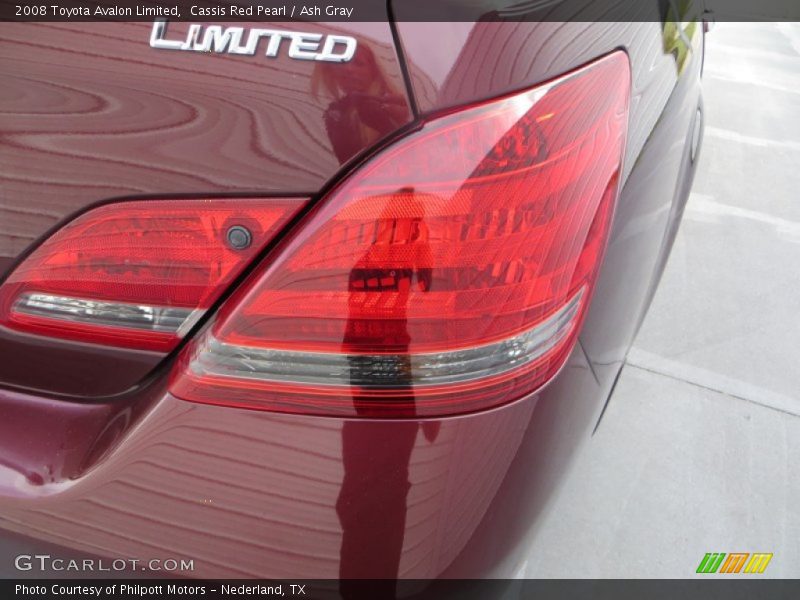 Cassis Red Pearl / Ash Gray 2008 Toyota Avalon Limited