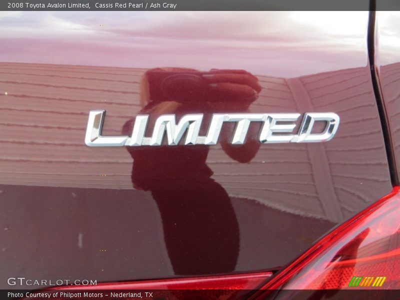 Cassis Red Pearl / Ash Gray 2008 Toyota Avalon Limited