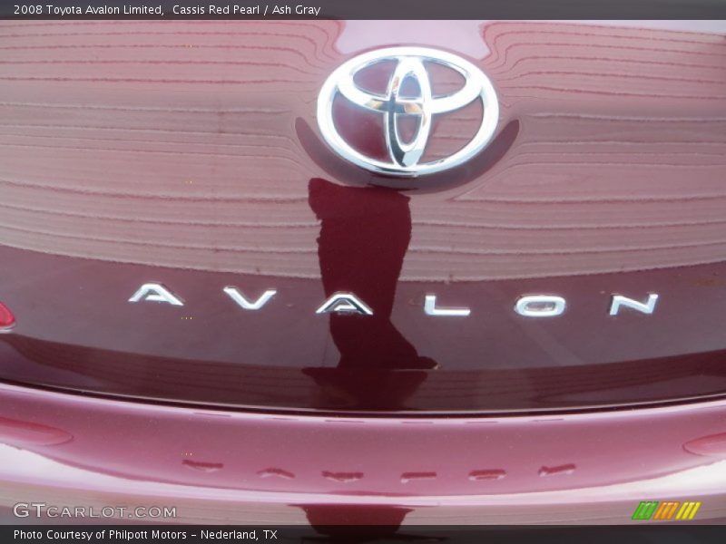 Cassis Red Pearl / Ash Gray 2008 Toyota Avalon Limited