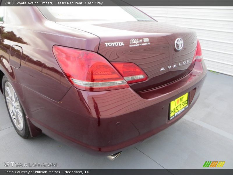 Cassis Red Pearl / Ash Gray 2008 Toyota Avalon Limited