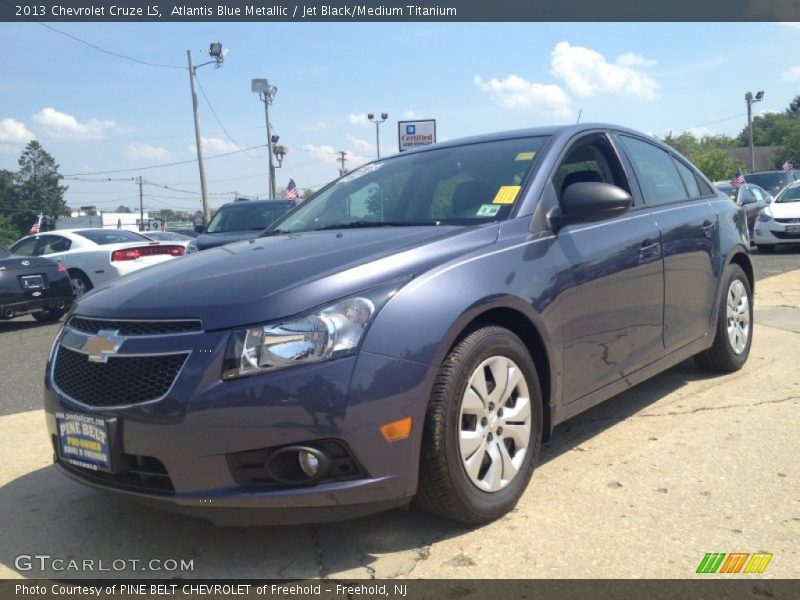 Atlantis Blue Metallic / Jet Black/Medium Titanium 2013 Chevrolet Cruze LS