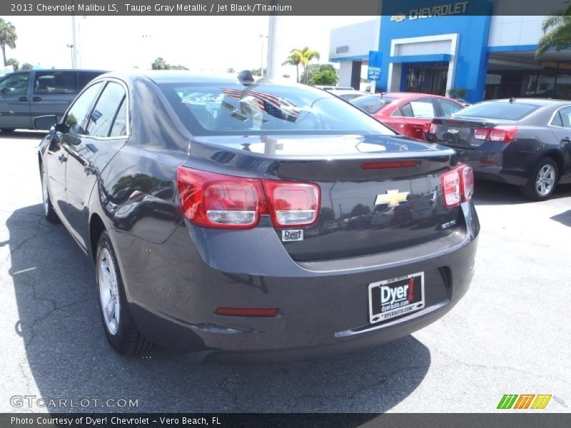 Taupe Gray Metallic / Jet Black/Titanium 2013 Chevrolet Malibu LS