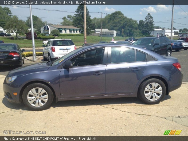 Atlantis Blue Metallic / Jet Black/Medium Titanium 2013 Chevrolet Cruze LS