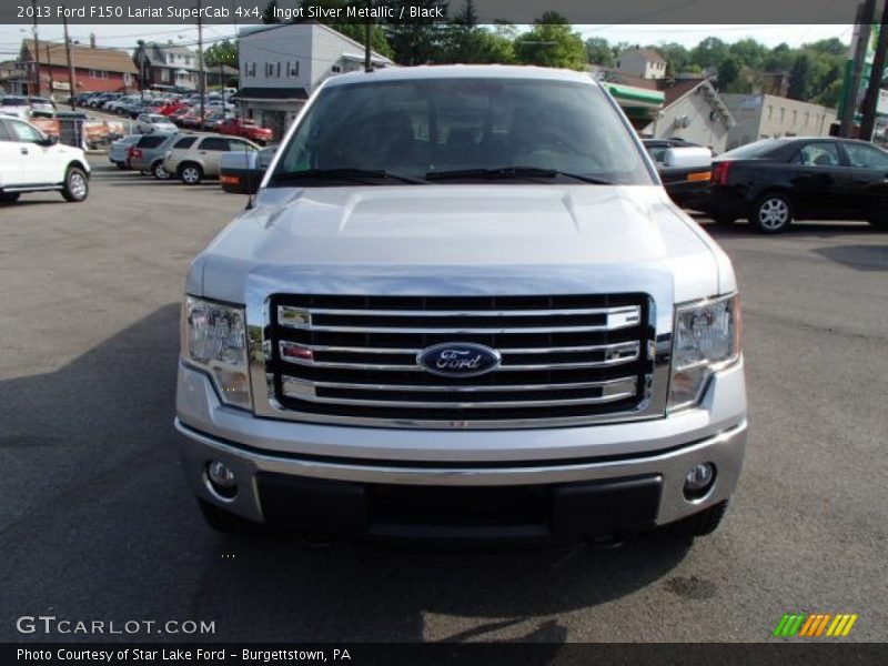 Ingot Silver Metallic / Black 2013 Ford F150 Lariat SuperCab 4x4