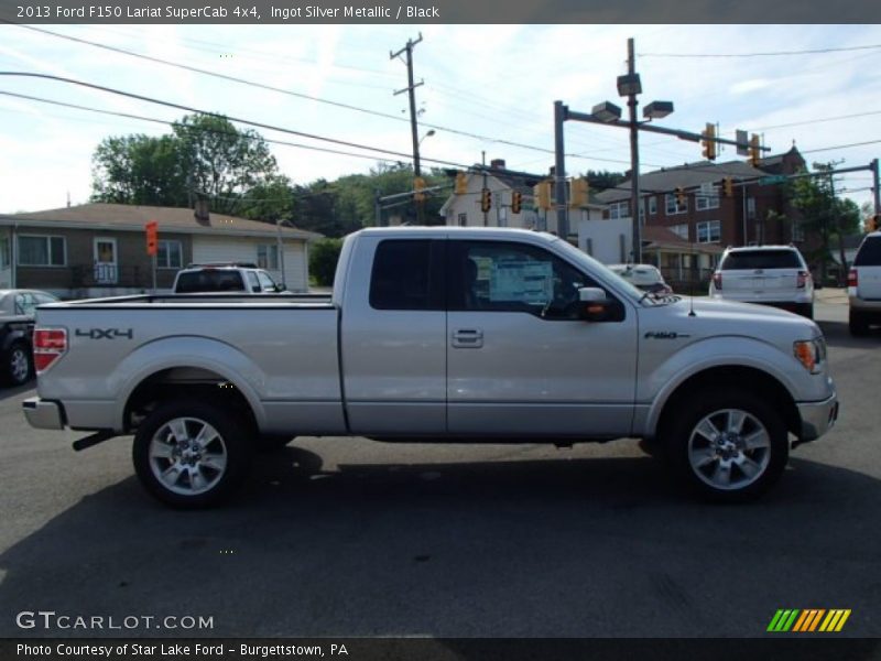 Ingot Silver Metallic / Black 2013 Ford F150 Lariat SuperCab 4x4