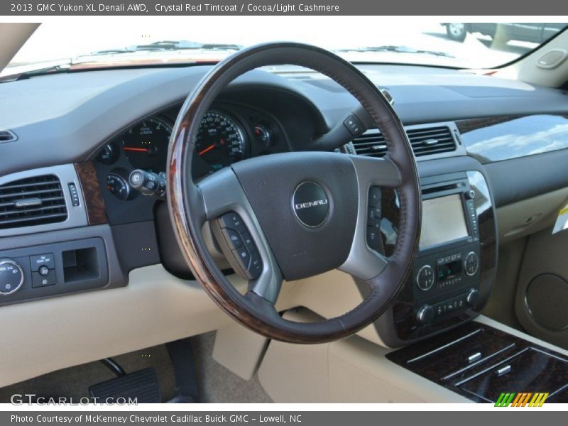 Crystal Red Tintcoat / Cocoa/Light Cashmere 2013 GMC Yukon XL Denali AWD