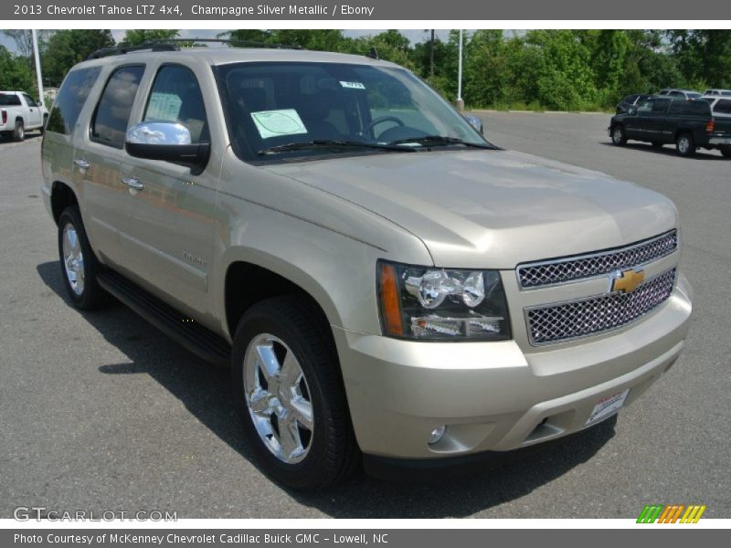 Champagne Silver Metallic / Ebony 2013 Chevrolet Tahoe LTZ 4x4