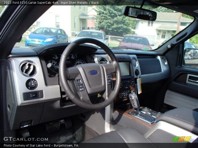 Ingot Silver Metallic / Black 2013 Ford F150 Lariat SuperCab 4x4