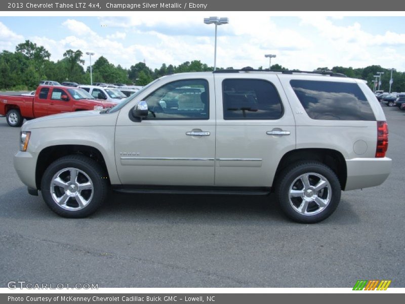 Champagne Silver Metallic / Ebony 2013 Chevrolet Tahoe LTZ 4x4