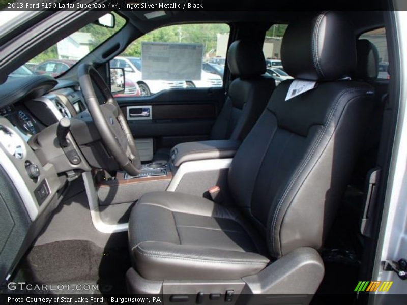 Ingot Silver Metallic / Black 2013 Ford F150 Lariat SuperCab 4x4