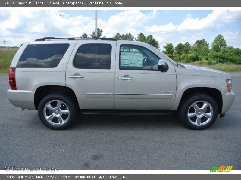 Champagne Silver Metallic / Ebony 2013 Chevrolet Tahoe LTZ 4x4