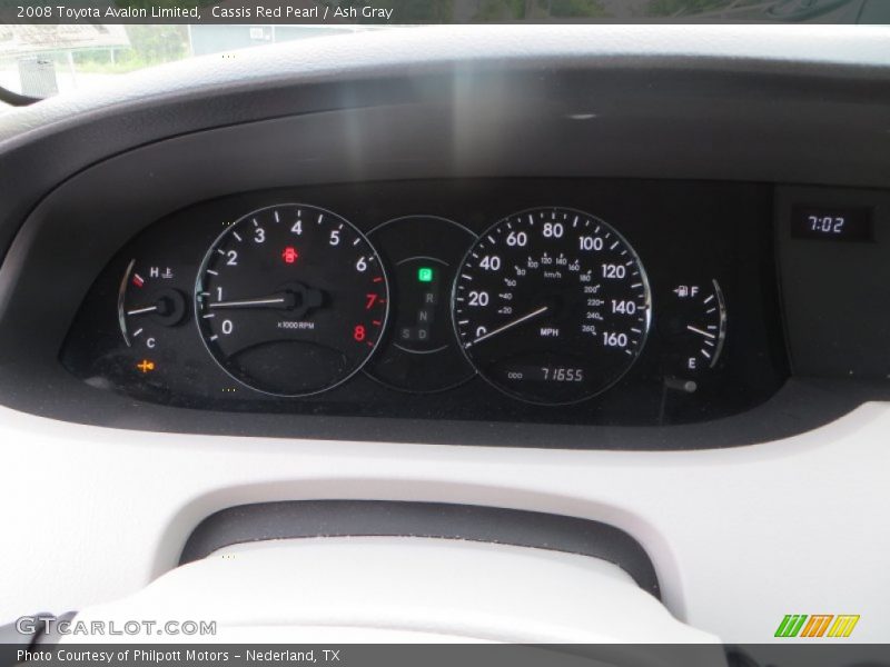 Cassis Red Pearl / Ash Gray 2008 Toyota Avalon Limited