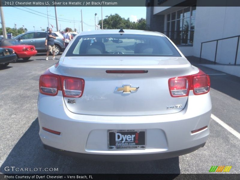 Silver Ice Metallic / Jet Black/Titanium 2013 Chevrolet Malibu LS