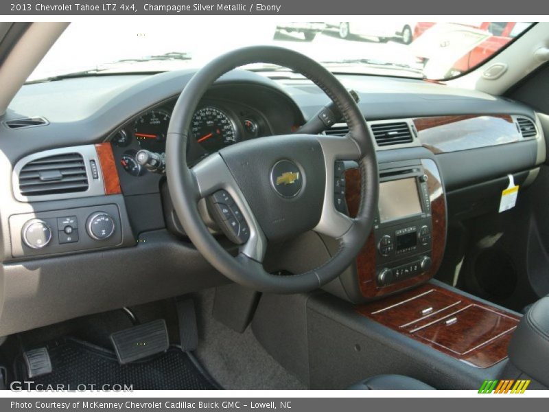 Champagne Silver Metallic / Ebony 2013 Chevrolet Tahoe LTZ 4x4