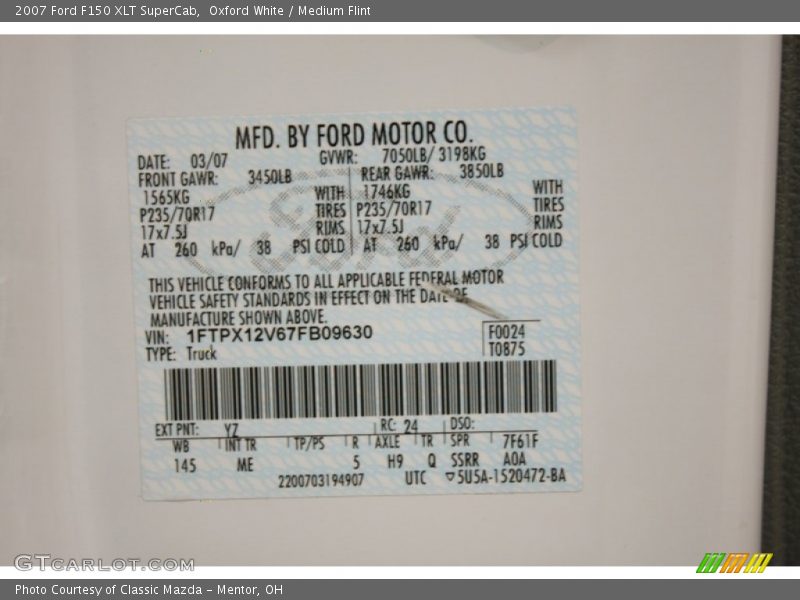 Oxford White / Medium Flint 2007 Ford F150 XLT SuperCab