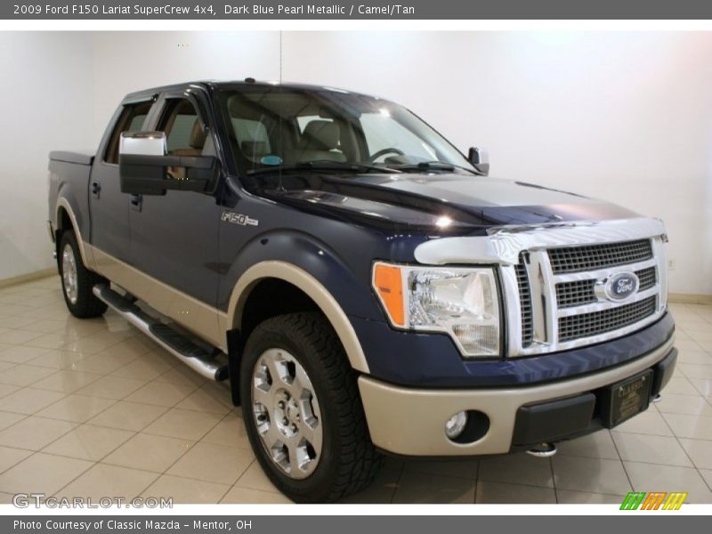 Dark Blue Pearl Metallic / Camel/Tan 2009 Ford F150 Lariat SuperCrew 4x4