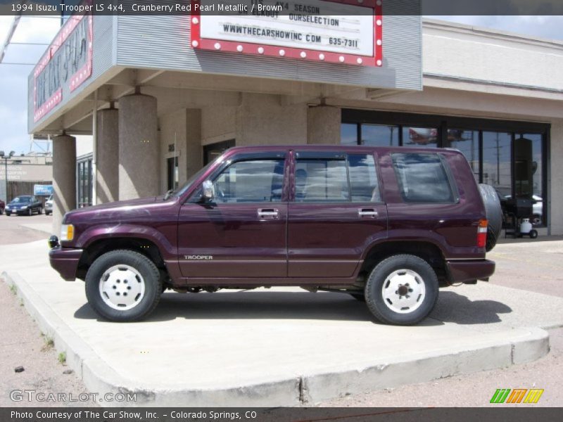 Cranberry Red Pearl Metallic / Brown 1994 Isuzu Trooper LS 4x4