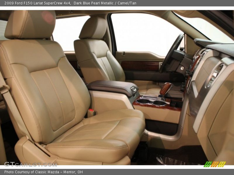 Dark Blue Pearl Metallic / Camel/Tan 2009 Ford F150 Lariat SuperCrew 4x4