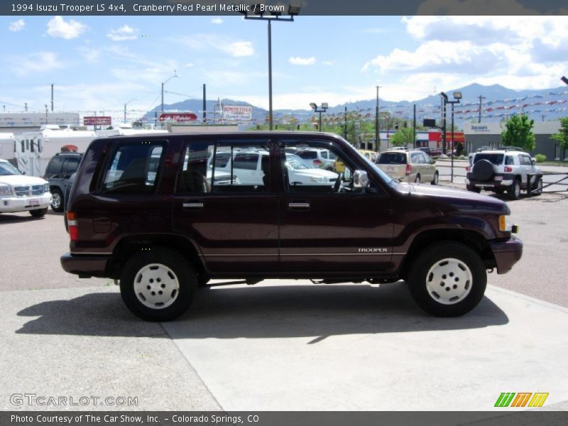 Cranberry Red Pearl Metallic / Brown 1994 Isuzu Trooper LS 4x4