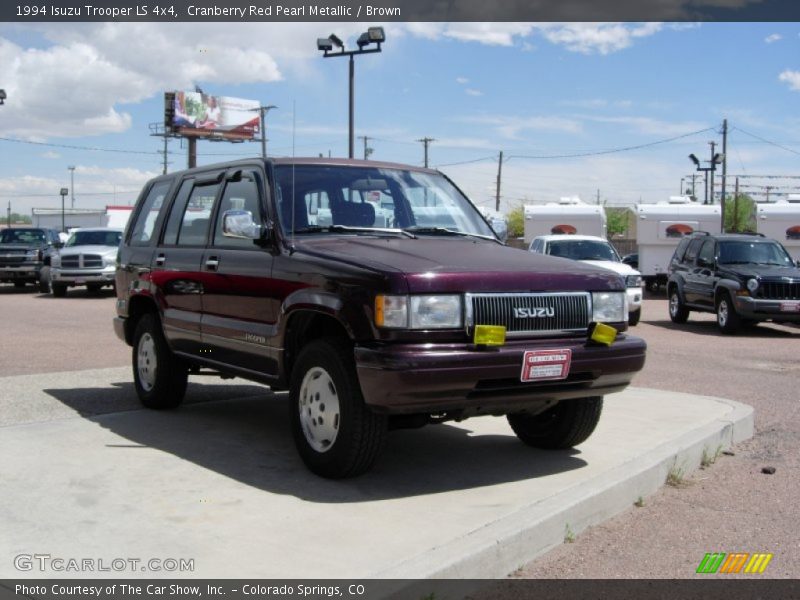 Cranberry Red Pearl Metallic / Brown 1994 Isuzu Trooper LS 4x4