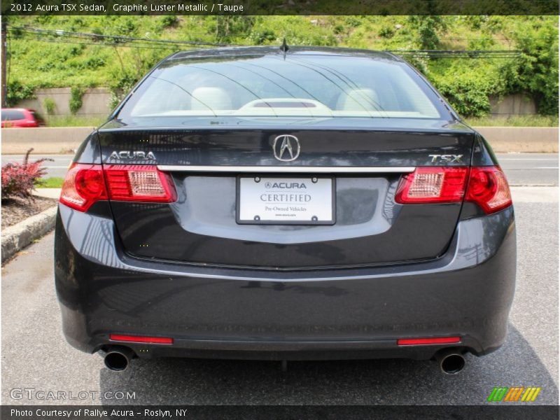 Graphite Luster Metallic / Taupe 2012 Acura TSX Sedan