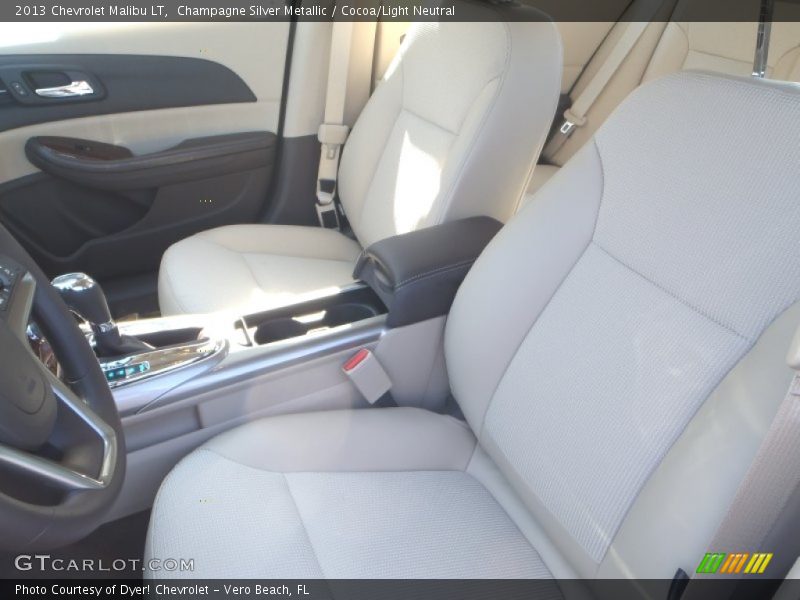 Champagne Silver Metallic / Cocoa/Light Neutral 2013 Chevrolet Malibu LT