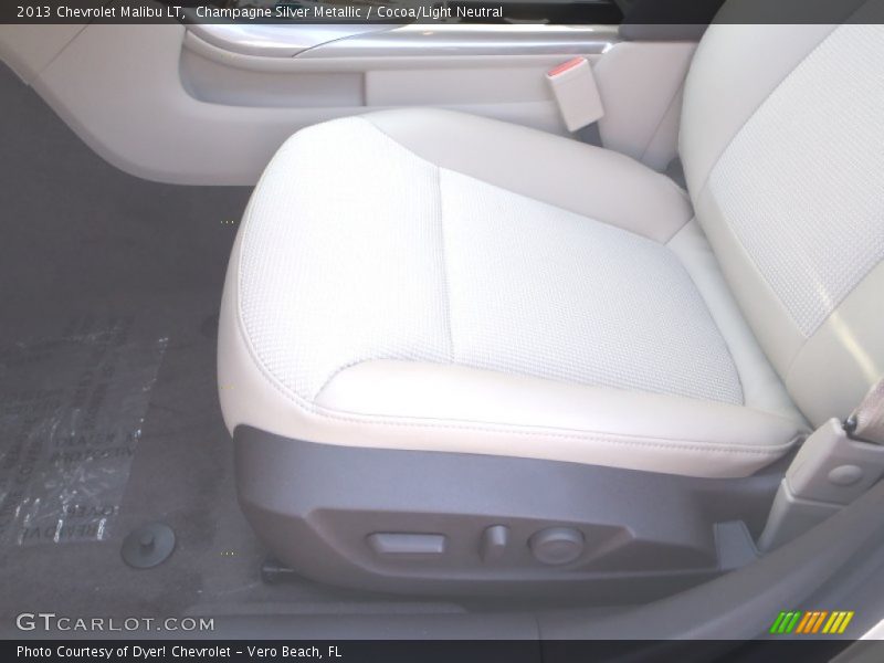 Champagne Silver Metallic / Cocoa/Light Neutral 2013 Chevrolet Malibu LT