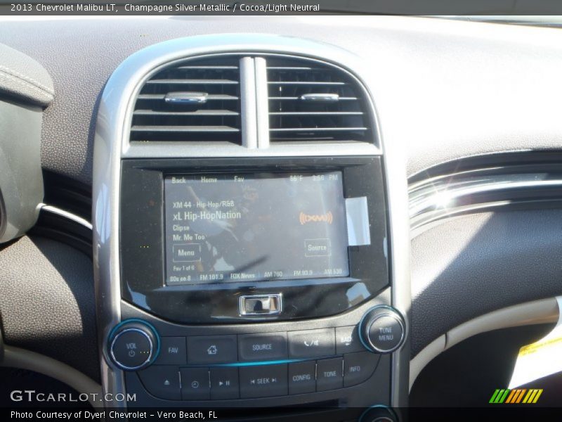 Champagne Silver Metallic / Cocoa/Light Neutral 2013 Chevrolet Malibu LT