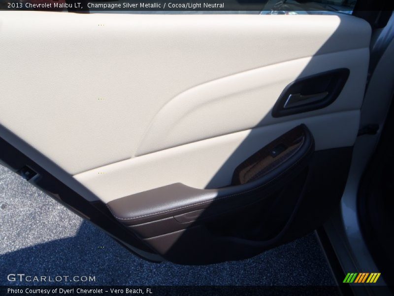Champagne Silver Metallic / Cocoa/Light Neutral 2013 Chevrolet Malibu LT
