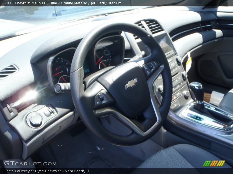 Black Granite Metallic / Jet Black/Titanium 2013 Chevrolet Malibu LS