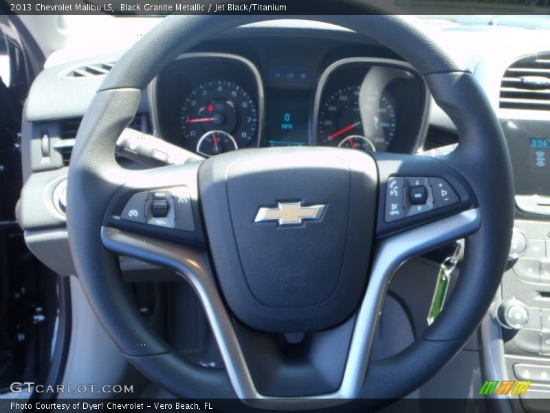 Black Granite Metallic / Jet Black/Titanium 2013 Chevrolet Malibu LS