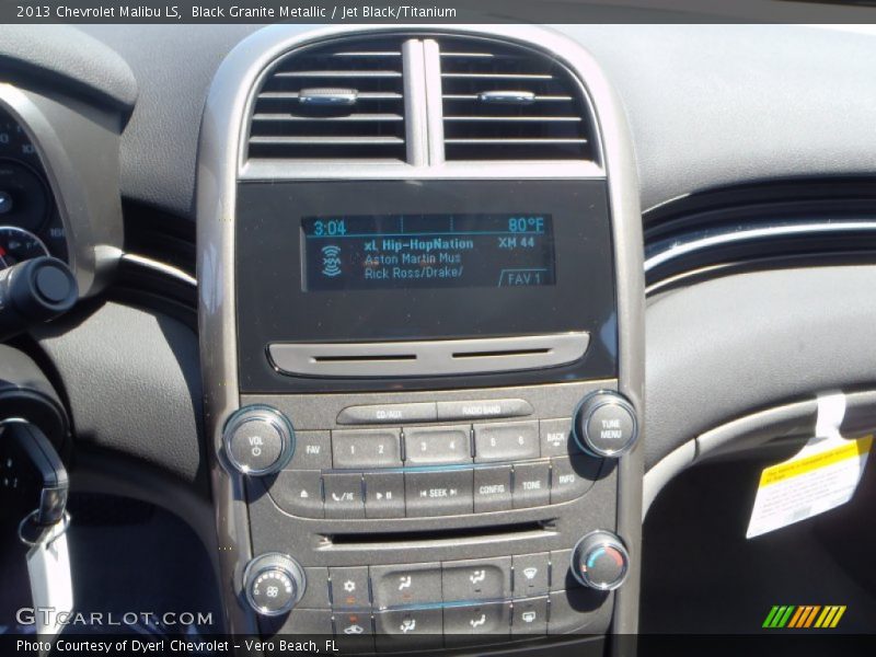 Black Granite Metallic / Jet Black/Titanium 2013 Chevrolet Malibu LS