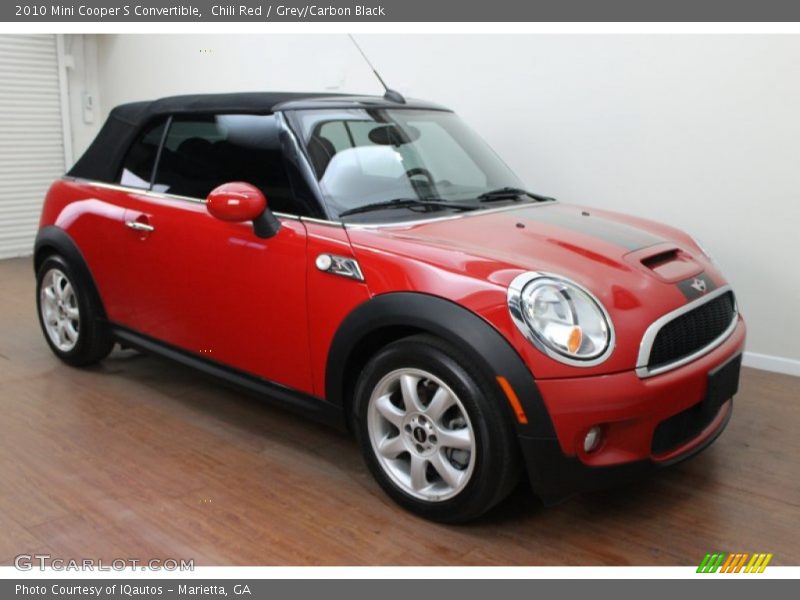 Chili Red / Grey/Carbon Black 2010 Mini Cooper S Convertible