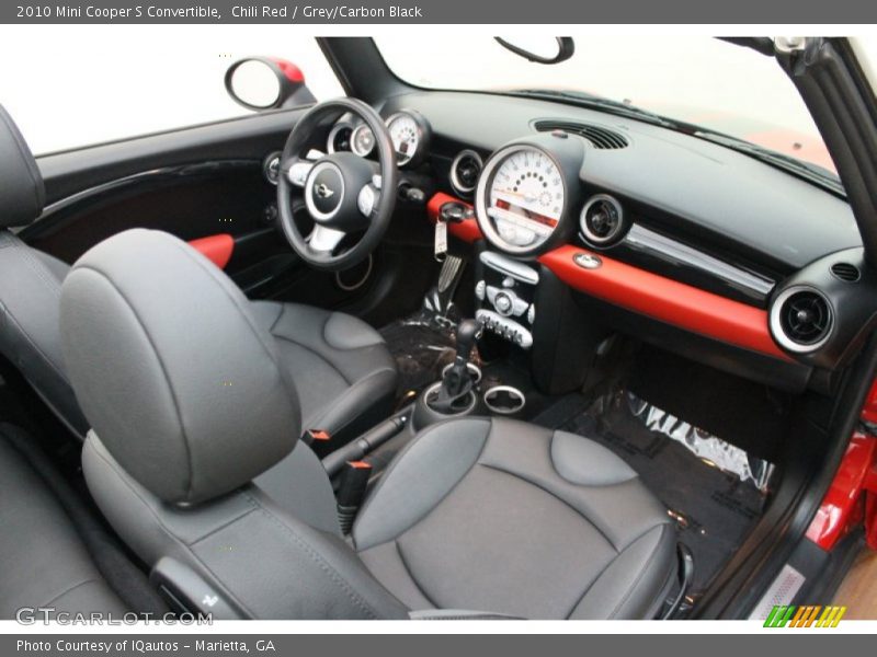  2010 Cooper S Convertible Grey/Carbon Black Interior