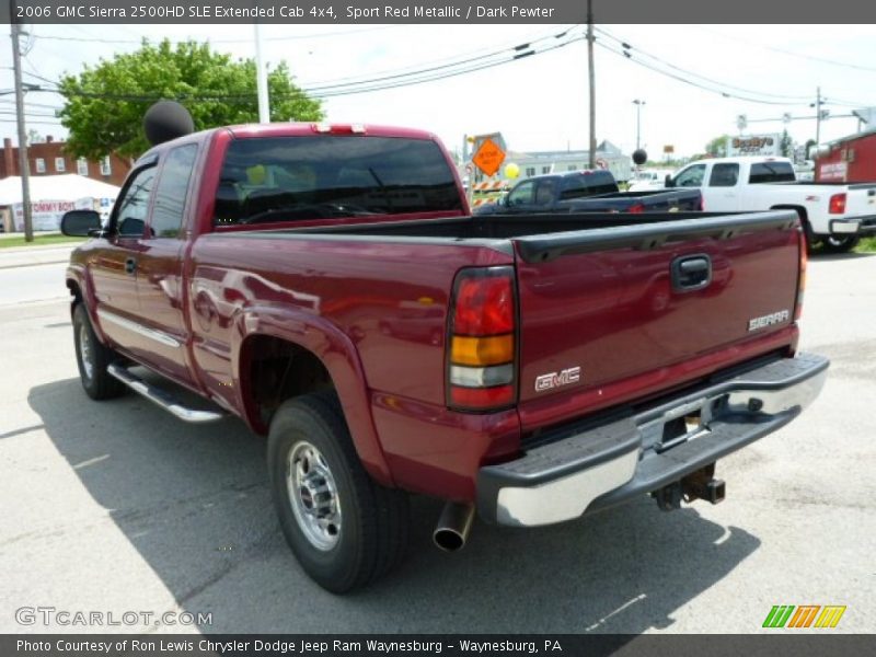 Sport Red Metallic / Dark Pewter 2006 GMC Sierra 2500HD SLE Extended Cab 4x4