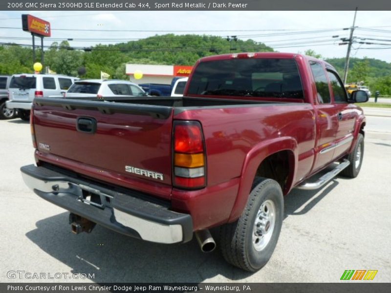 Sport Red Metallic / Dark Pewter 2006 GMC Sierra 2500HD SLE Extended Cab 4x4