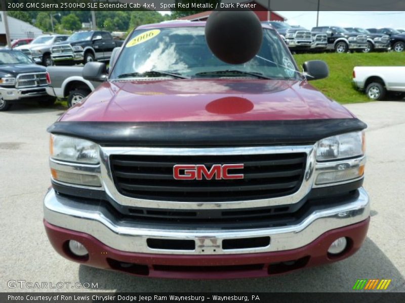 Sport Red Metallic / Dark Pewter 2006 GMC Sierra 2500HD SLE Extended Cab 4x4
