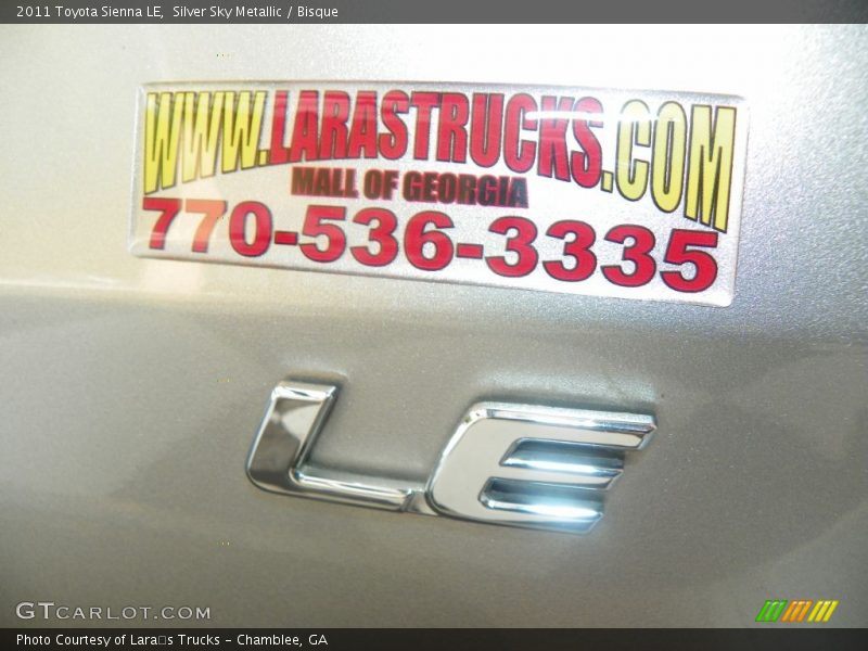 Silver Sky Metallic / Bisque 2011 Toyota Sienna LE