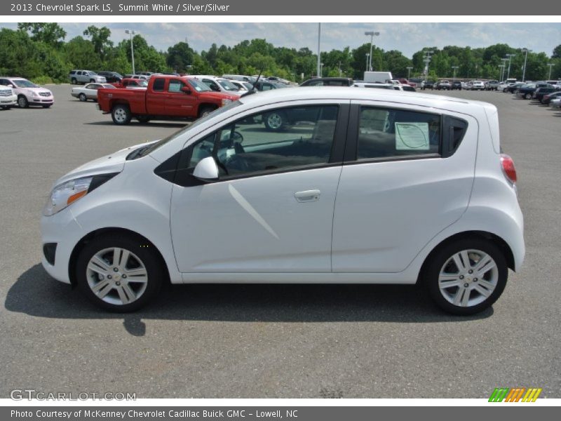 Summit White / Silver/Silver 2013 Chevrolet Spark LS