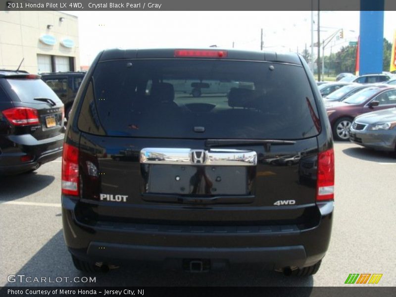 Crystal Black Pearl / Gray 2011 Honda Pilot LX 4WD